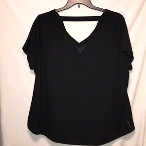 Lane Bryant Livi V-neck t-shirt with mesh detail